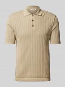 Regular fit poloshirt met broderie anglaise, model 'MOON'