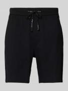 Sweatshorts met labeldetail