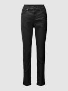 Slim fit leren broek met achterzakken, model 'RICH'