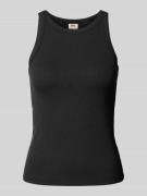 Tanktop met fijnrib, model 'DREAMY TANK CAVIAR'