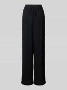 Wide leg stoffen broek met opgestikte zakken, model 'milia'