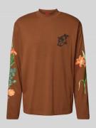 Sweatshirt met ribboorden, model 'Diflowerlo'