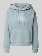 Hoodie met labelstitching