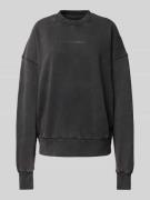 Oversized sweatshirt met ribboorden