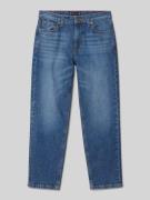 Relaxed fit jeans met labelstitching