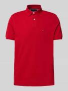 Regular fit poloshirt met labeldetail