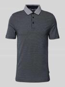 Slim fit poloshirt met labeldetail, model 'Pitton'