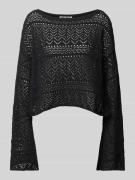 Gebreide pullover met ajourpatroon