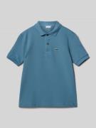 Regular fit poloshirt met labeldetail