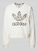 Sweatshirt met labelprint