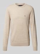 Gebreide pullover met ribboorden