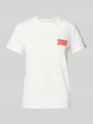 Regular fit T-shirt van puur katoen, model 'BUBBLE'