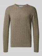 Gebreide pullover met ribboorden