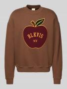 Oversized sweatshirt met labelstitching