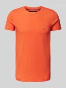 Slim fit T-shirt met logostitching