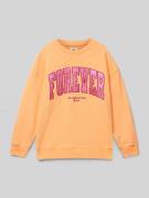 Oversized sweatshirt met labelprint