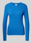 Gebreide pullover met ribboorden