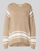 Oversized gebreide pullover met ronde hals