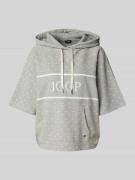 Hoodie met labelstitching