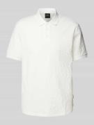 Regular fit poloshirt met structuurmotief