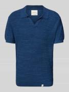 Regular fit poloshirt met V-hals