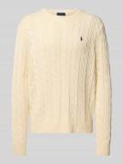 Gebreide pullover met kabelpatroon