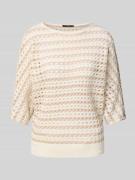 Gebreide pullover met ajourpatroon