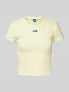 Kort T-shirt met labelstitching