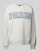 Oversized sweatshirt met labelstitching