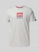 T-shirt met labelprint