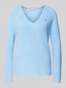 Gebreide pullover met V-hals