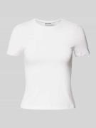 Slim fit T-shirt met ronde hals