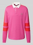 Classic fit poloshirt in design met lange mouwen