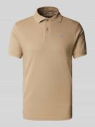 Slim fit poloshirt met labelstitching