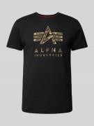 T-shirt met labelprint
