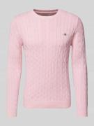 Gebreide pullover met ronde hals