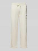 Baggy fit sweatpants met labelstitching
