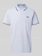 Regular fit poloshirt met contraststrepen