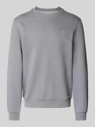 Regular fit sweatshirt van katoenmix met logodetail