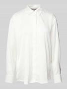 Overhemdblouse met blinde knoopsluiting