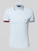 Slim fit poloshirt van een mix van katoen en elastaan