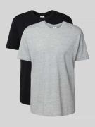 T-shirt met logobadge in een set van 2 stuks