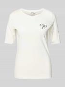 Slim fit T-shirt van katoenmix