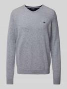 Gebreide pullover met V-hals