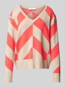 Gebreide pullover met V-hals, model 'Mmorla'