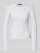 Slim fit shirt met lange mouwen met katoen, model 'CHLOE'