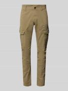 Tapered fit cargobroek met labelprint, model 'NORDROP'