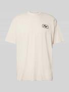 T-shirt met labelstitching, model 'Nampie'
