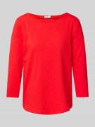 Relaxed fit T-shirt met 3/4-mouwen van puur katoen