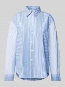 Relaxed fit overhemdblouse van katoen en popeline met streepmotief